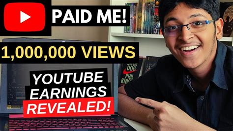 How Much Youtube Paid Me For 1 Million Views Youtube Earnings