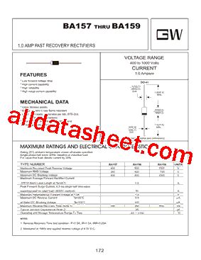 BA157 Datasheet(PDF) - Goodwork Semiconductor Co., Ltd