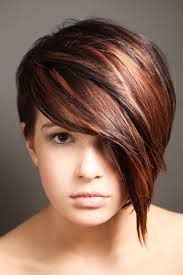 Chestnut Brown Hair With Caramel And Copper Highlights Short Hair