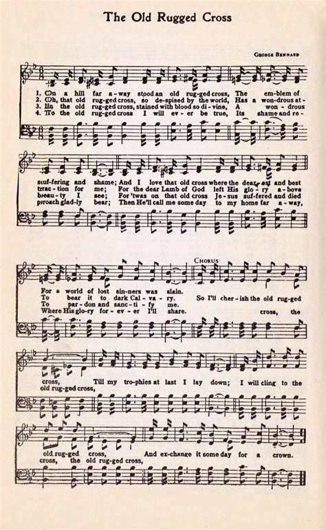 Printable Hymn Book Page The Old Rugged Cross Knick Of Time