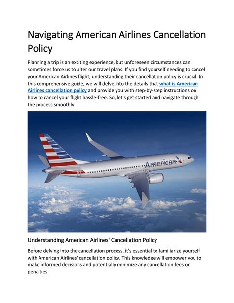 Navigating American Airlines Cancellation Policy by glad33 - Issuu