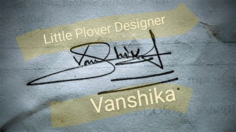 Vanshika Name Signature - YouTube