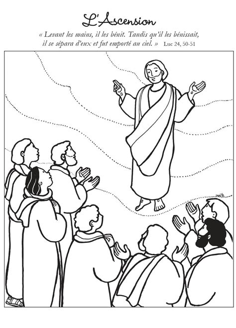 Jesus Ascension Coloring Pages Heaven Christ Into Crafts Sheets