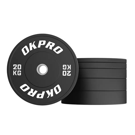 Weight Lifting Okpro Gym Barbell Plates Fitness Competition Rubber