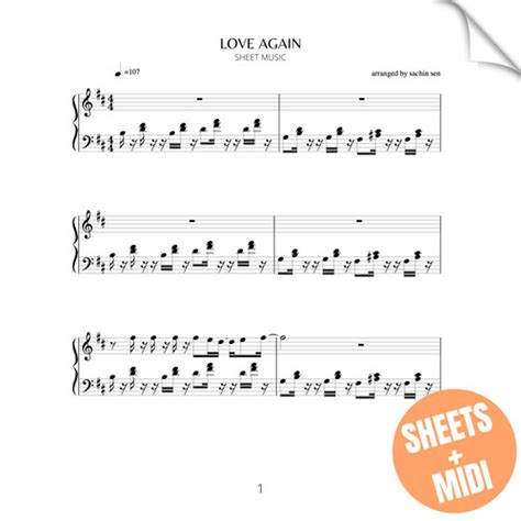 Love Again (SHEET MUSIC & MIDI) | Sachin Sen