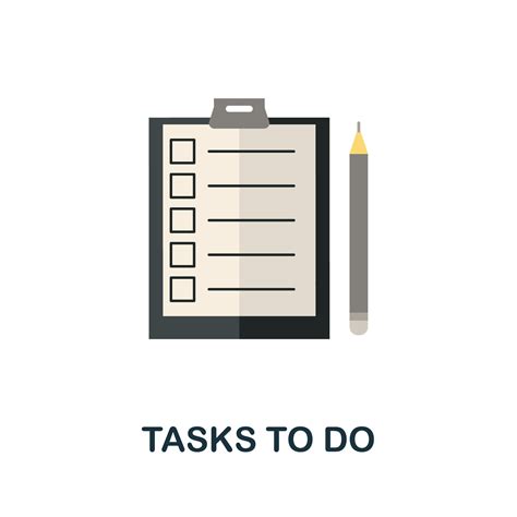 Tasks To Do flat icon. Colored sign from productivity collection