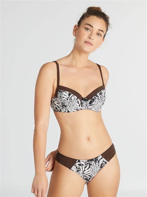 Braguita De Microfibra Con Estampado Envie De Lingerie Negro