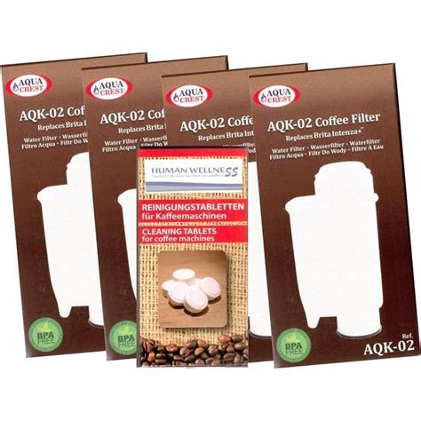 Aqk Lot De Filtres Eau Pour Machine Caf Brita Intenza Saeco