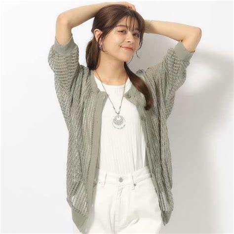 キューティーブロンドCutie Blonde 2WAYメッシュ風透かし編みカーディガンの通販はau PAY マーケット Brand Square by OIOI ブランドスクエア