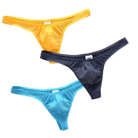 Tanga De Malla Para Hombre Ropa Interior Sexy Gay Suspensorio Bragas Cueca Paquetes