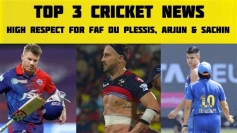 DC Bat चर Respect for Faf Du Plessis Arjun And Sachin Tendulkar