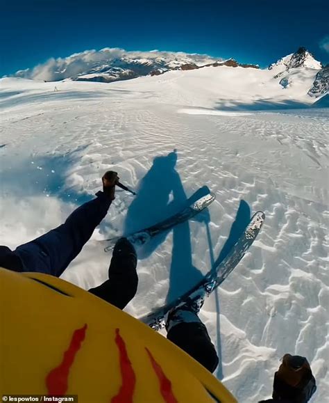 Moment French Skier Falls Into Massive Crevasse In French Alps Daily