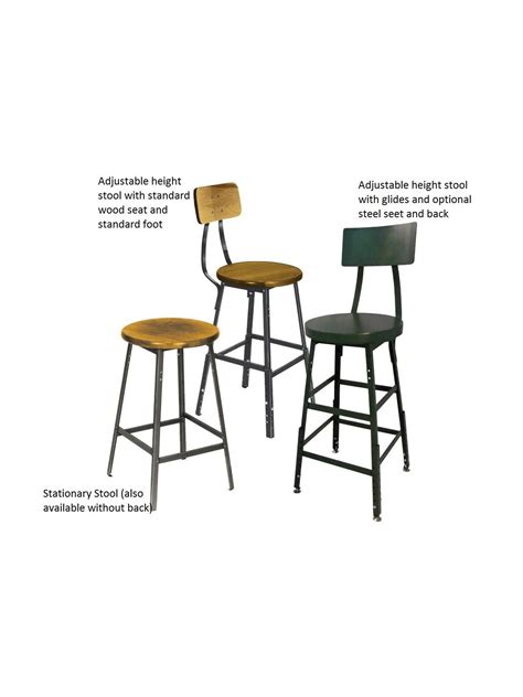 INDUSTRIAL SHOP STOOLS - WITH BACKREST at Nationwide Industrial Supply, LLC