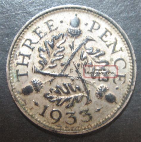 Silver Three Pence Coin From Great Britain