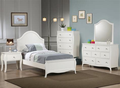 White Full Bedroom Set / White Full Wood Platform Storage Bed 4 Piece ...