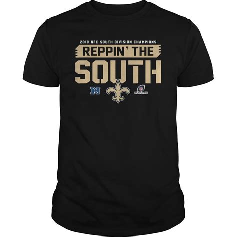 Reppin The South New Orleans Saints Division Champions Shirt Hoodie Tank-Top Quotes