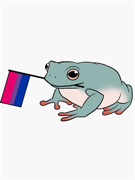 Bisexual Pride Flag Frog Sticker For Sale By Hawth Art Redbubble