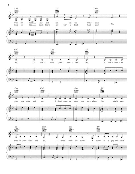 No Scrubs by TLC - Piano, Vocal, Guitar - Digital Sheet Music | Sheet ...