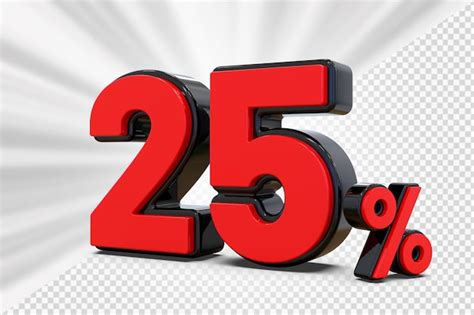 Premium PSD | Numbers 25 percentage discount 