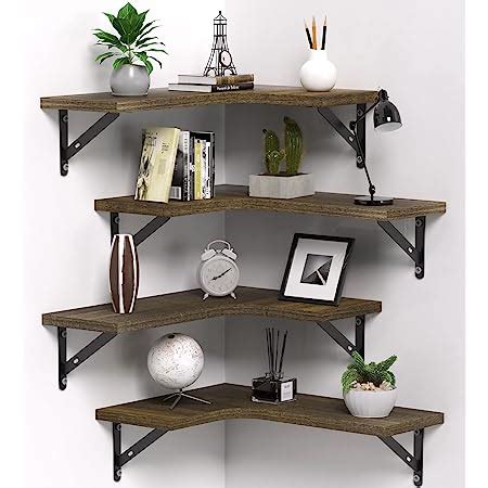 Amazon NATURE S SOURCE Floating Corner Shelves Set Of 4 Corner