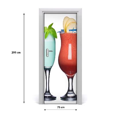 Autocollant De Porte Color S Cocktails Tulup Fr