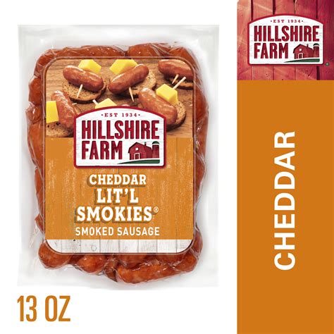 Hillshire Farm Cheddar Lit L Smokies Smoked Sausage Oz Walmart