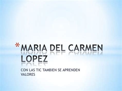 Maria del carmen lopez