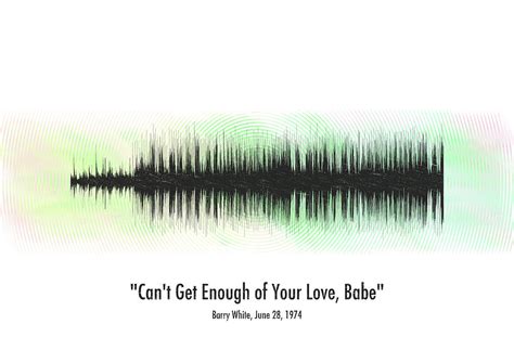 Barry White Can T Get Enough Of Your Love Babe Waveform Art 822 Digital Art By Database Dude