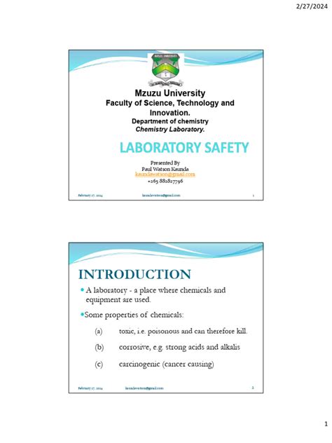 Laboratory Safety Notes | PDF | Toxicity | Hazards 