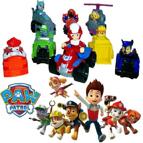 Kit 8 Carrinhos Ryder Patrulha Canina Brinquedo Paw Patrol R 11699