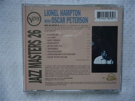 Verve Jazz Masters By Lionel Hampton With Oscar Peterson Cd Oct