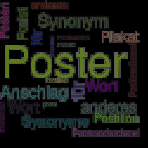 POSTER Synonym Lexikothek ein anderes Wort für Poster