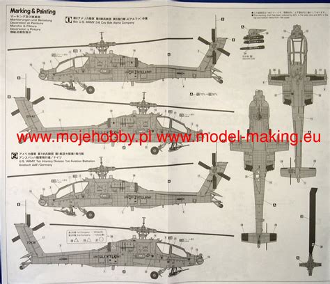 AH 64A Apache Model Do Sklejania Hasegawa PT24