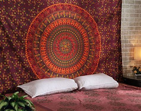 Rajrang Bringing Rajasthan To You Tapisserie Mandala Rouge Tenture