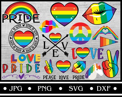 Pride Svg Bundle Pride Svg Gay Pride Clipart Lesbian Pride Etsy