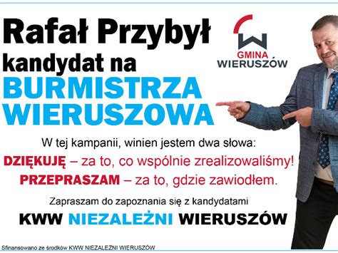 Zapraszamy do zapoznania się z Kandydatami KWW NIEZALEŻNI WIERUSZÓW