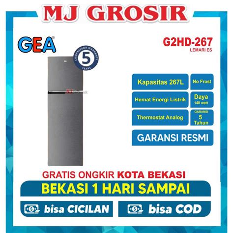 Jual Kulkas Gea G Hd Lemari Es Pintu G Hd Pintu Shopee