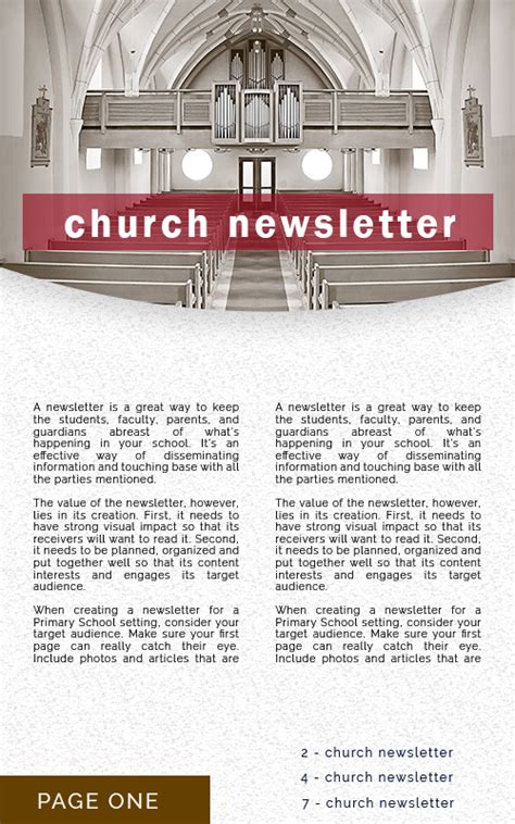 10+ Church newsletter example psd design | Template Business PSD, Excel ...