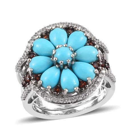 Buy American Natural Sleeping Beauty Turquoise And Multi Gemstone Ring