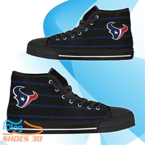 Houston Texans NFL High Top Canvas Best Gift ClogShoes3D