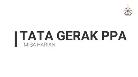 Tata Gerak Putra Putri Altar PPA Pada Misa Harian YouTube