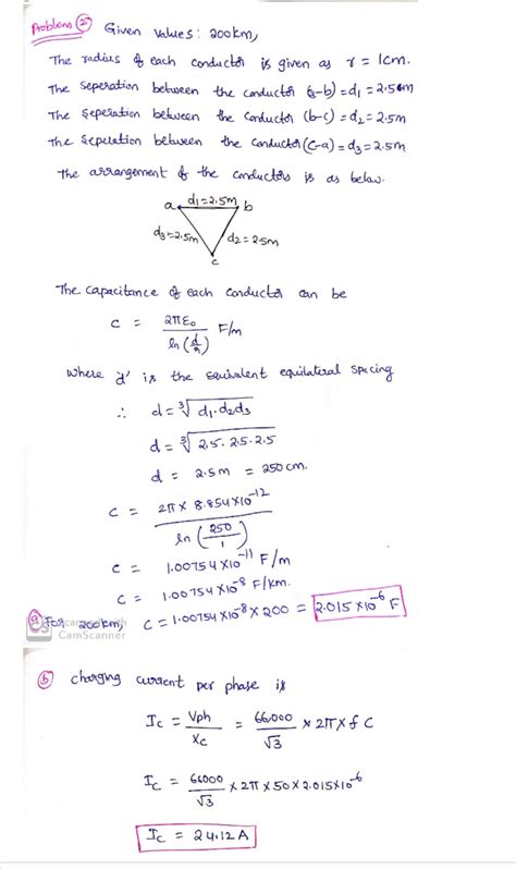 Solved A Single Phase Line Has Two Parallel Conductors Off