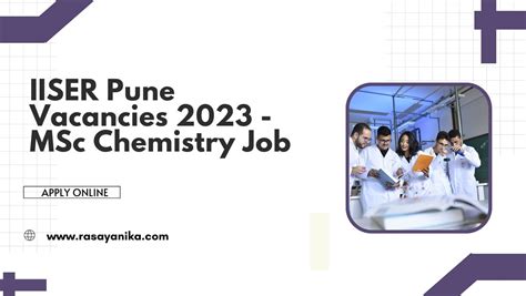 Iiser Pune Recruitment Msc Chemistry Job