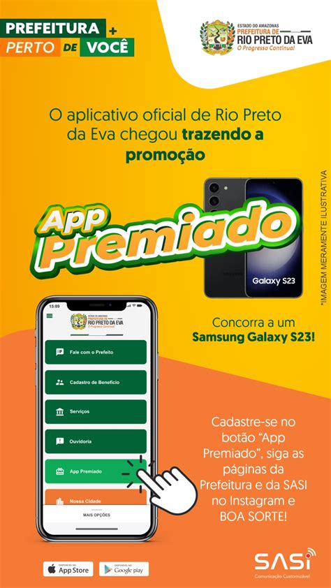 App Premiado Prefeitura De Rio Preto Da Eva Sortear Smartphone Saiba