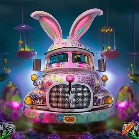 Easter Truck With Bunny And Eggs On Craiyon