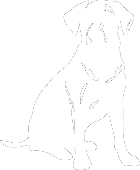 dog outline silhouette 38489737 Vector Art at Vecteezy