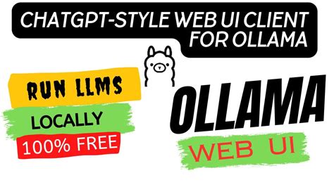 How To Install Ollama Web Ui Chatgpt Like Interface Youtube