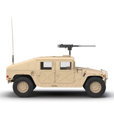 High Mobility Multipurpose Wheeled Vehicle Humvee Desert Rigged 3D ...