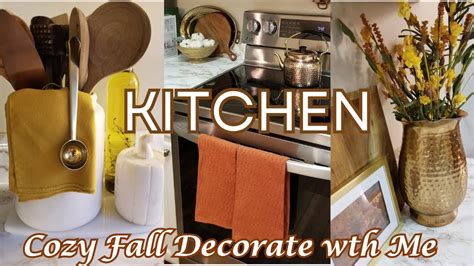 NEW COZY FALL KITCHEN DECORATE WITH ME 2023 MODEST FALL DECORATING