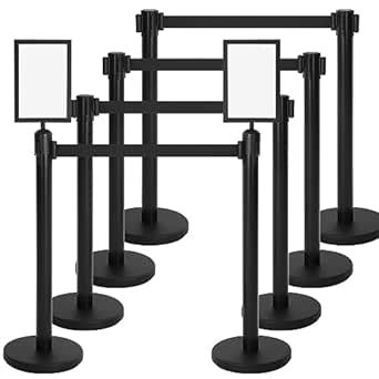 Therwen Pack Crowd Control Stanchions Set And Stanchion Post Sign